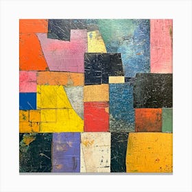 Abstract Painting Shapes Canvas Print