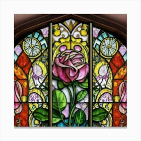 Picture of medieval stained glass windows 6 Canvas Print