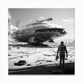 Futuristic Spaceship 1 Canvas Print