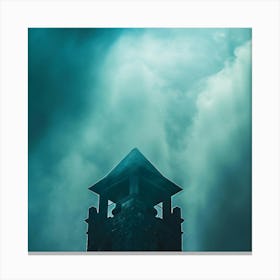 Clock Tower In The Sky Canvas Print