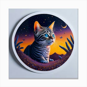 Cat Colored Sky (70) Canvas Print