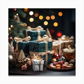 Elegant Christmas Gift Boxes Series024 Canvas Print