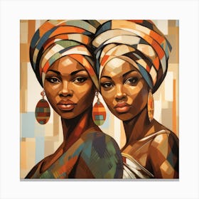 Two African Women 6 Canvas Print