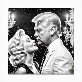 Marilyn Monroe And Donald Trump Canvas Print