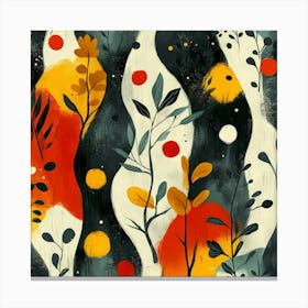 Abstract Floral Pattern 9 Canvas Print