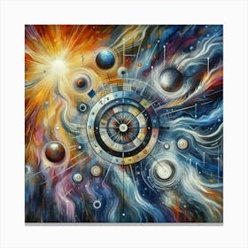 Planets And Stars Canvas Print