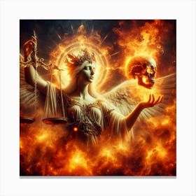 Burning Skull Canvas Print