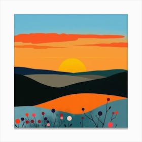 Sunset Landscape 1 Canvas Print