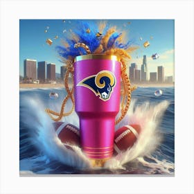 LA Rams Tumbler Canvas Print