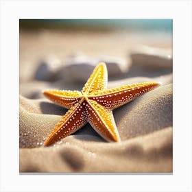 Starfish On The Beach Canvas Print