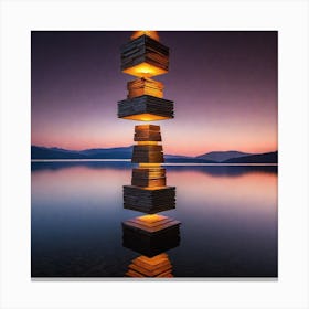 Stacks Of Books Canvas Print