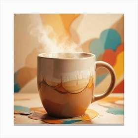 Coffee Cup With Steam 25 Canvas Print