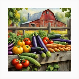 Farm Fresh Vegetables Canvas Print