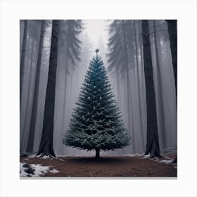 Christmas Tree In The Forest 9 Canvas Print