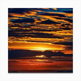 Sunset Over The Hills 2 Canvas Print