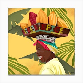 Grenada Spice Square Canvas Print