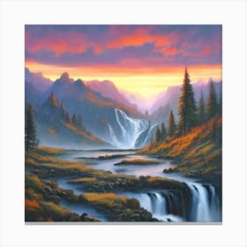 Landscape Painting Hd Hyperrealistic 2 Canvas Print