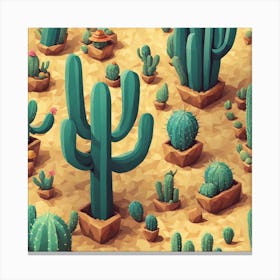Cactus Desert 5 Canvas Print