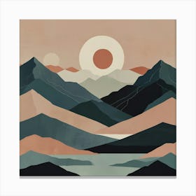 Abstract Mountain Landscape 1 Canvas Print