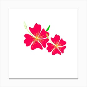 Hibiscus Red Canvas Print