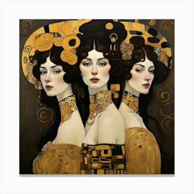 Default Klimt Ladies Art Print 1 (2) Canvas Print