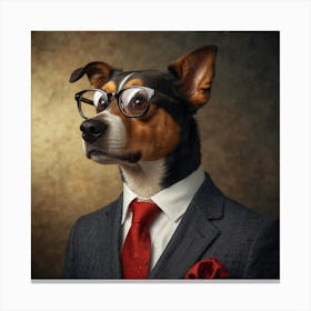 Chic Dog Canvas Print