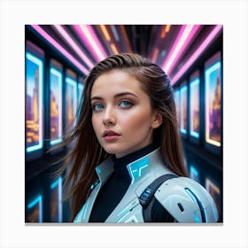 Futuristic Girl 19 Canvas Print