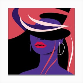 Woman In A Hat 3 Canvas Print