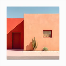 Mexican Minimalisim Style House Summer Photography Canvas Print