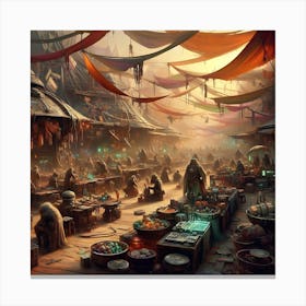 Market Scene 1 Canvas Print