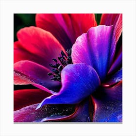 A Photorealistic Close Of A Blooming Flower Canvas Print