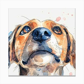 Beagle Watercolor Painting Canvas Print