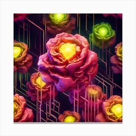 Sci-Fi Roses Canvas Print