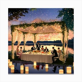 Dinner By Candlelight Canvas Print