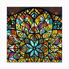 Picture of medieval stained glass windows 10 Canvas Print