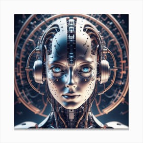 Cyborg Woman 16 Canvas Print