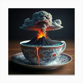 Volcano In A Cup Canvas Print