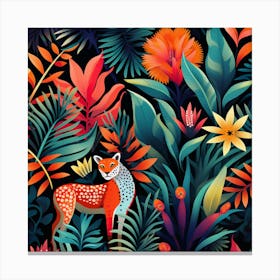 Jungle Seamless Pattern 1 Canvas Print