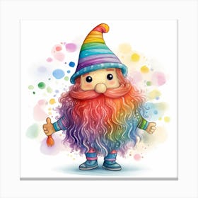 Colorful Gnome Canvas Print