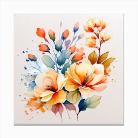 Watercolor Flowers 03 Canvas Print