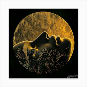 Lunar Phases - Moon Shines Canvas Print