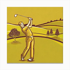 Golfer Swinging Toile