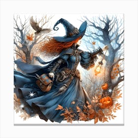 Beautiful Witch In The Woods 1 - 1 Of 2 Canvas Print