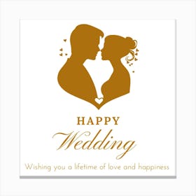 Happy Wedding Canvas Print