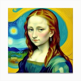 Portrait of Youth The Young Mona Lisa Canvas Print