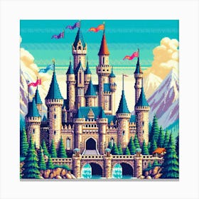 8-bit fantasy castle 2 Canvas Print