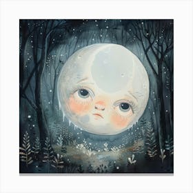 Moon In The Woods Canvas Print