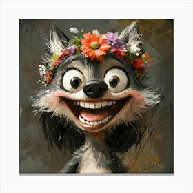 Funny Wolf Canvas Print