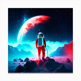 Astronaut In Space Canvas Print