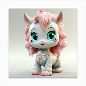 Pony 3d Model Canvas Print